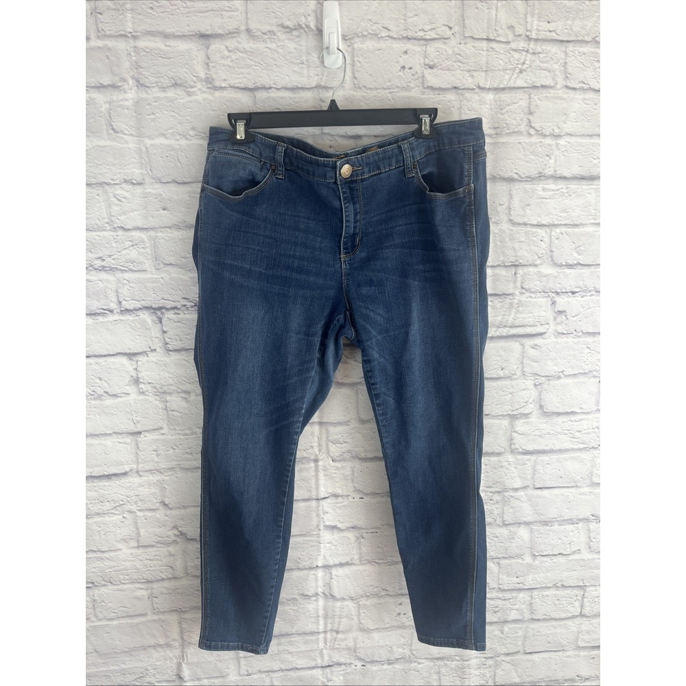 Seven Women's Luxe Blue Denim Legging Stretch Dark Wash Jeans Casual Size 22
